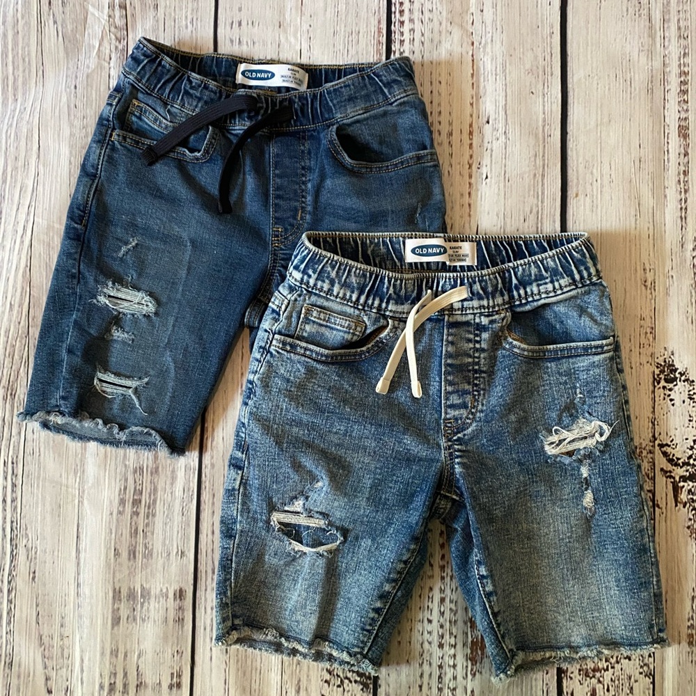 Bundle Boys Jean Shorts Karate Slim/ Medium size 8 Old Navy